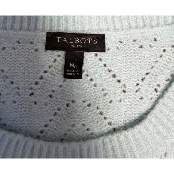 Talbots Sweater Womens Medium Petite Robin Egg Blue - Picture 2 of 4